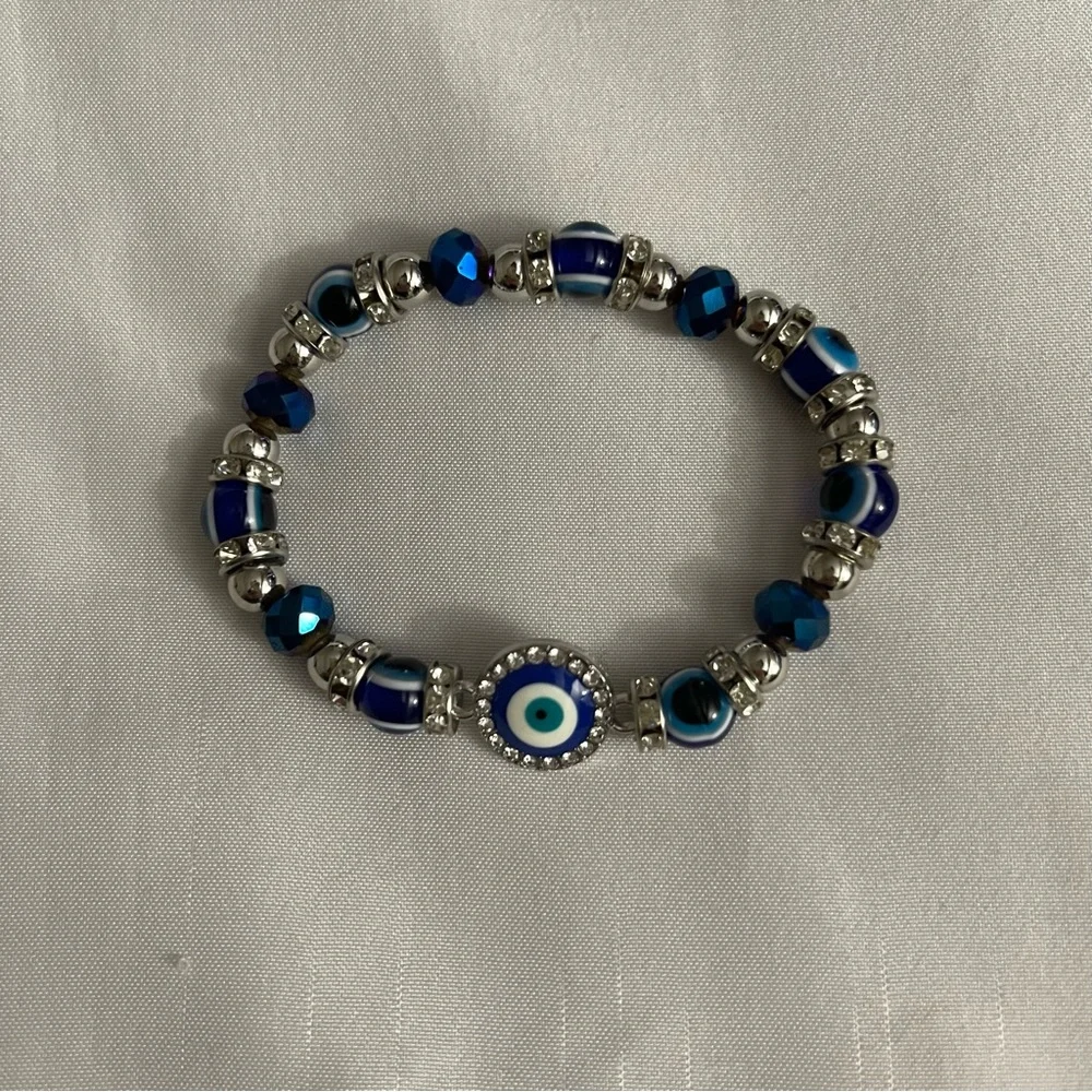 Turkish evil eye elastic bracelet / brazalete elastico de proteccion ojo turco